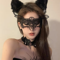 Black Floral Masquerade Mask for Parties and Events