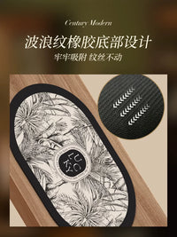American Style Pink Floral Diatomaceous Earth Absorbent Mat for Coffee Machine Kitchen Countertop Dishes Cups