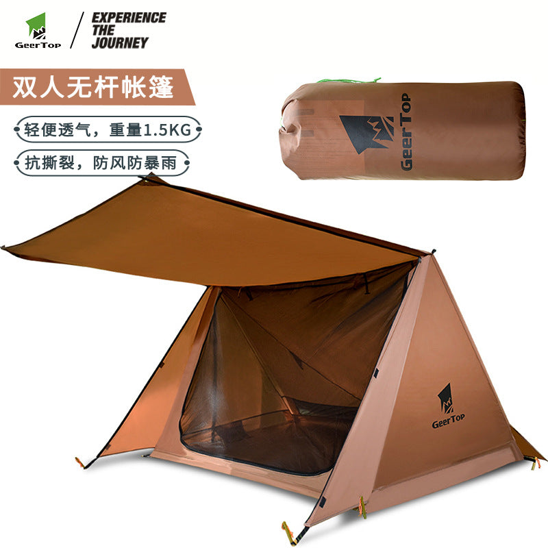 Portable Lightweight 2-Person Double Layer Camping Tent for Beach Park Hiking