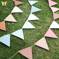 Party Tent Decorative Triangle Bunting Banner Flag Garland for Indoor Outdoor Camping