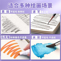 A4 Sketchbook Thickened Drawing Pad for Artists and Students, Oil Painting Style Art Book