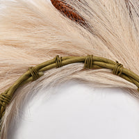 Artificial Pampas Grass Wreath for Home Decor, Weddings, and Festivals