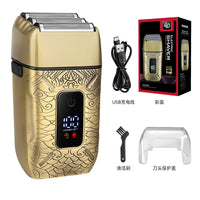 Electric Reciprocating Shaver for Men, USB Rechargeable, Ultra-Clean Shaving