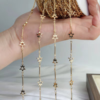 DIY Perler Bead Chain with Hollow Star Pendant for Bracelets, Necklaces, and Tassel Bags