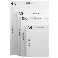 Thick White Cardstock A3 A4 4K Large Sheets for DIY Crafts, Student Hand-drawn Reports, Art Projects