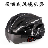 Motorcycle Delivery Helmet with Goggles - Integrated Design, Breathable, Lightweight