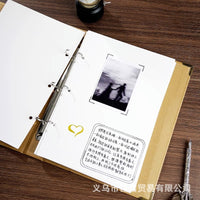 DIY Loose-Leaf A4/B5 Album Notebook with Kraft Paper Pages for Students, Growth Commemorative Scrapbook