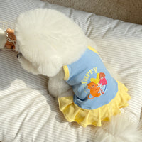 Pet Summer Thin Dog Dress Small Dog Cat Printed Cute Comfortable Spring/Summer Sling