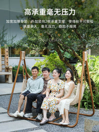 Meiqi Zhizhou Outdoor Swing for Courtyard Villa Balcony Garden Patio Hammock Cradle Chair