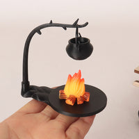 Miniature Christmas Sleigh and Hanging Stove Dollhouse DIY Kit