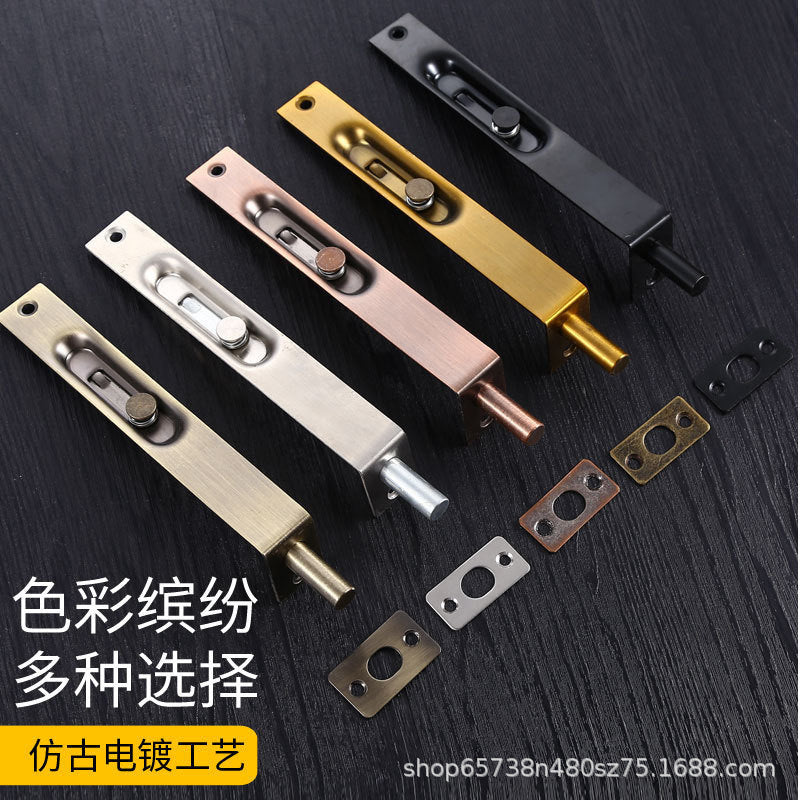 Concealed Flush Bolt for Double Doors, Stainless Steel, Fireproof, for Wood and Metal Doors
