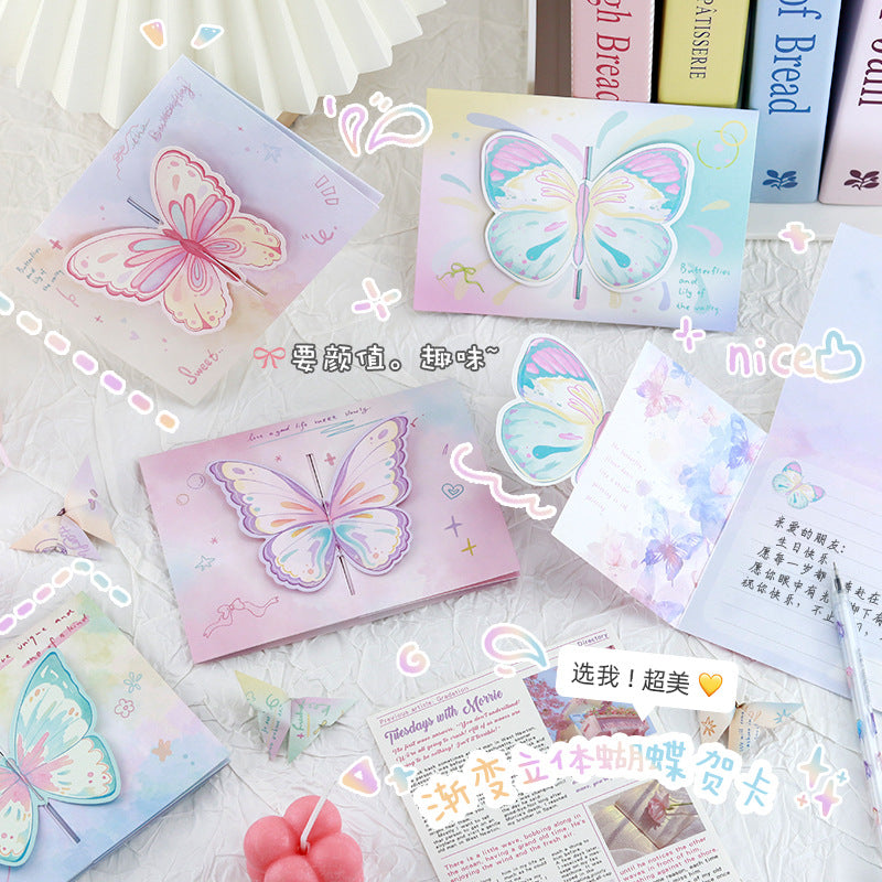 3D Pop-Up Butterfly Greeting Card for Valentine's Day & Special Occasions