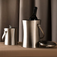 European Luxury Double-Layer Insulated Ice Bucket with Lid for Bar KTV Home Wine Champagne