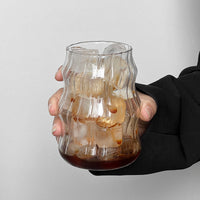 High Borosilicate Glass Cloud Cup, Simple Thickened Single-Layer Juice Drink Cup, High-Value Chubby Glass