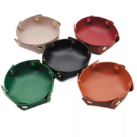 Leather Valet Tray Decorative Storage Box for Desk Entryway Coffee Table