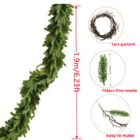 Artificial Christmas Pine Needle Garland for Holiday Decoration