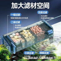 Aquarium Waterfall Filter with Water Pump, 3-in-1 Top-Mounted Drip Box for Fish Tank Water Purification