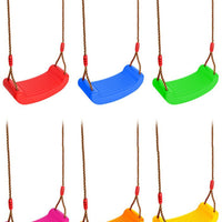 Kids Outdoor/Indoor Swing Seat with Hanging Ropes and Hooks for Garden, Yard, or Home