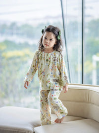 Kids' Bamboo Cotton Gauze Pajama Set for All Seasons, Parent-Child Homewear for Boys and Girls