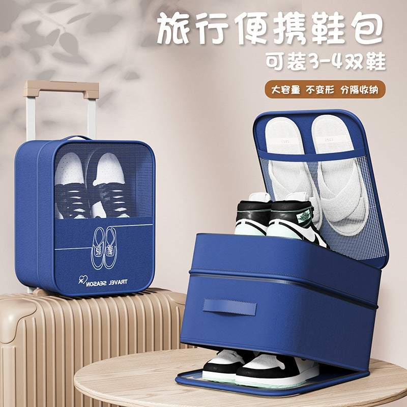 Travel Shoe Storage Bag with Luggage Sleeve, Waterproof Dustproof Shoe Organizer