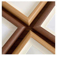 Square Wooden Photo Frame with Glass for Desktop Display