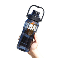 Large Capacity Outdoor Sports Water Bottle with Straw, High Temperature Resistant & Drop-proof Plastic