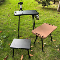 Portable Folding Camping Table with Adjustable Height for Outdoor Picnics and Fishing