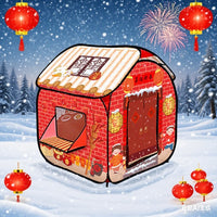 Kids Play Tent Indoor Outdoor Playhouse for Boys Girls Foldable Camping Tent with Mat or Cart