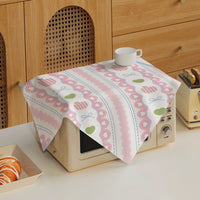 Korean Style Cherry Bowknot Dust Cover for Microwave & Coffee Machine, Small Square Cloth