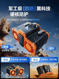 Portable Waist Clip Fan with Power Bank and LED Display for Outdoor Work