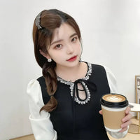 Luxury Rhinestone Wheat Ear Hair Comb Side Clip for Bangs and Broken Hair