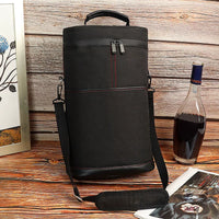 Insulated Oxford Cloth Wine Cooler Bag for Picnics and Travel, Large Capacity Champagne and Wine Carrier