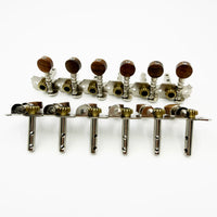 6-in-line 12-String Guitar Tuning Pegs with Acacia Wood Knobs
