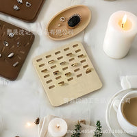 Wooden Irregular/Flat Jewelry Display Tray for Rings and Small Ornaments, Photography Prop and Storage Organizer