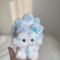 DIY Chenille Stem Nine-Tailed Fox Ornament Kit, Hand-Woven Plush Cat Gift