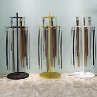 Luxury Round Leather Belt Tie Scarf Organizer Rack Floor Standing Underwear Socks Display Stand