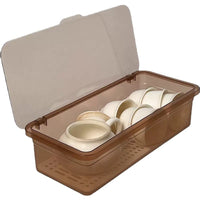 Stackable Dustproof Tea Set Storage Box with Lid for Teacups, Teapots, and Tea Leaves