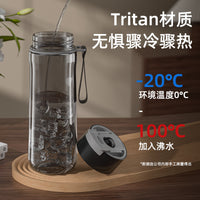 Tritan High-Temperature Resistant Tea Infuser Water Bottle with Magnetic Tea-Water Separation, Large Capacity