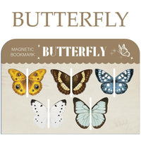 Butterfly Magnetic Bookmarks - Vintage Art Style, Creative Student Reading Page Markers