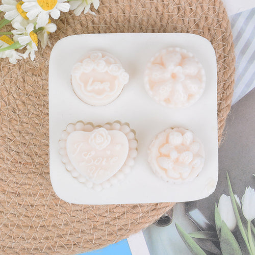3D Mini Cake Silicone Mold for DIY Candles & Home Decor
