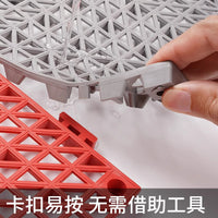 Thickened PVC Interlocking Anti-Slip Floor Mat for Kitchen Bathroom Shower