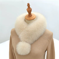 Women's Fashion Faux Fox Fur Collar Scarf Warm Thick Neck Warmer
