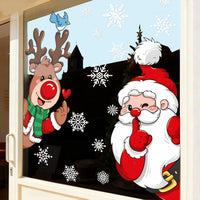 Christmas New Year Window Clings Static Stickers for Holiday Decoration