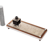 Diatomaceous Earth Bathroom Countertop Organizer Tray with Cylindrical Feet