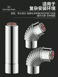 Stainless Steel Double-Layer Flue Pipe for Gas Water Heaters, 100/60mm