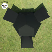 Hexagonal Automatic Ridge Tent Tarp 2-in-1 Rainproof Sunscreen Camping Shelter with Titanium Coating