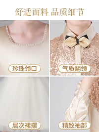 Girls' Performance Dress for Choir, Recitation, Speech Contests, and Hosting Events