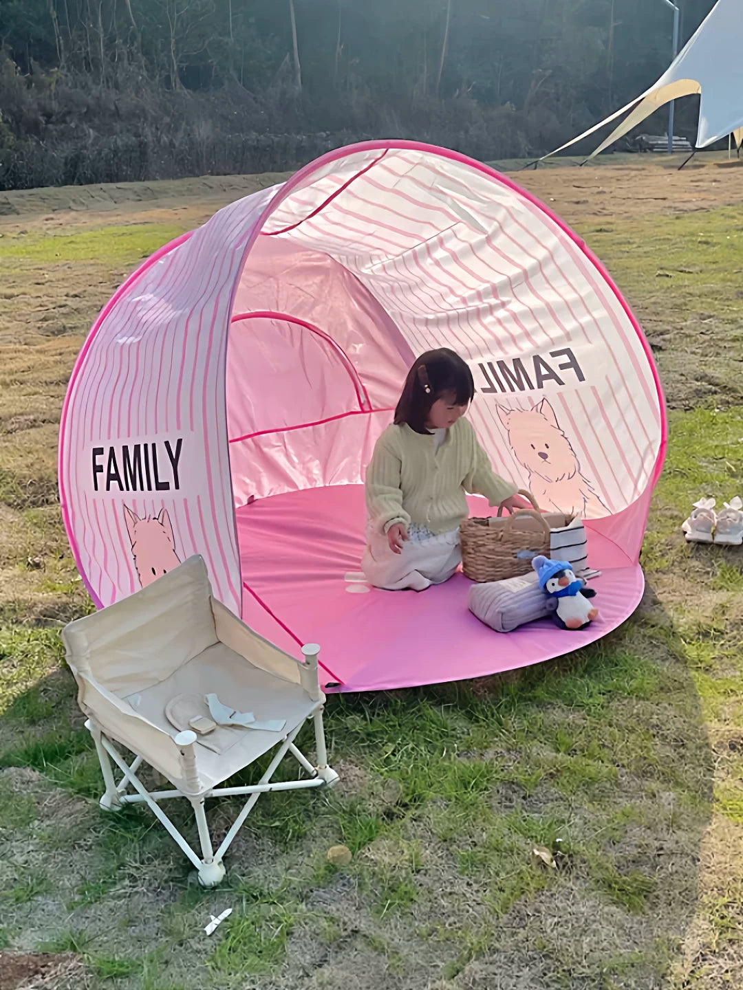 Pop-Up Camping Tent Automatic Instant Setup Portable Sunshade Shelter for Outdoor Activities