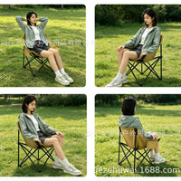 Portable Folding Camping Table and Chair Set with Moon Chairs and Roll-Up Table