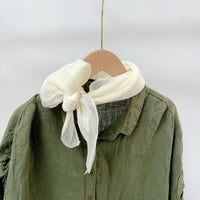 Solid Color Linen Square Scarf for Women, Thin Breathable Neck Head Scarf